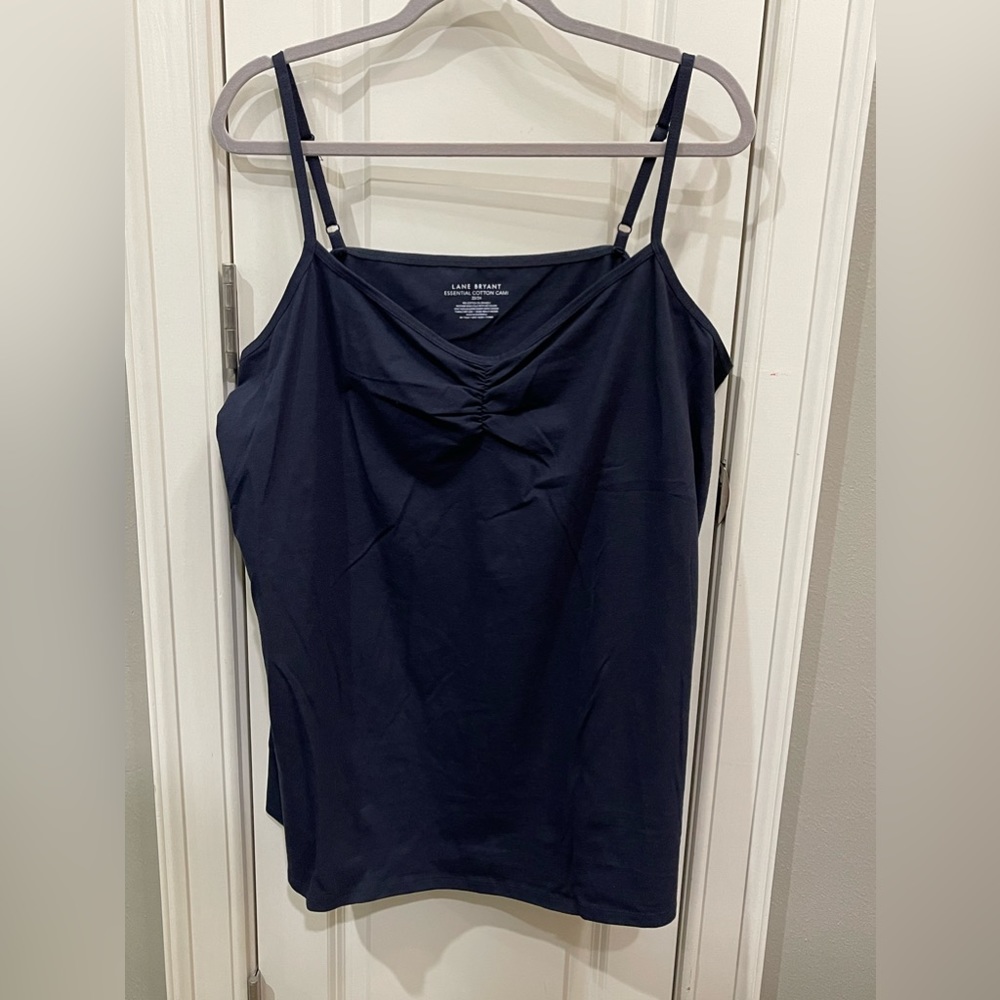 🏷️ Lane Bryant Navy Blue Cami , Tank sz 22/24 Like New Condition